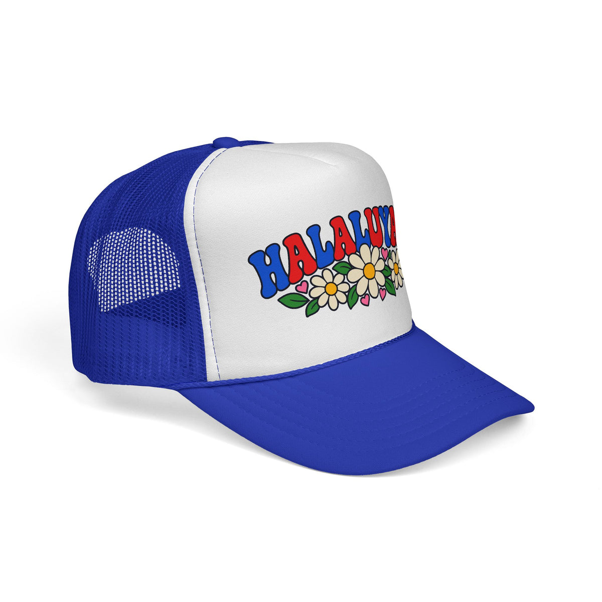 HALALUYAH! Floral Trucker Hat | Colorful Faith Cap