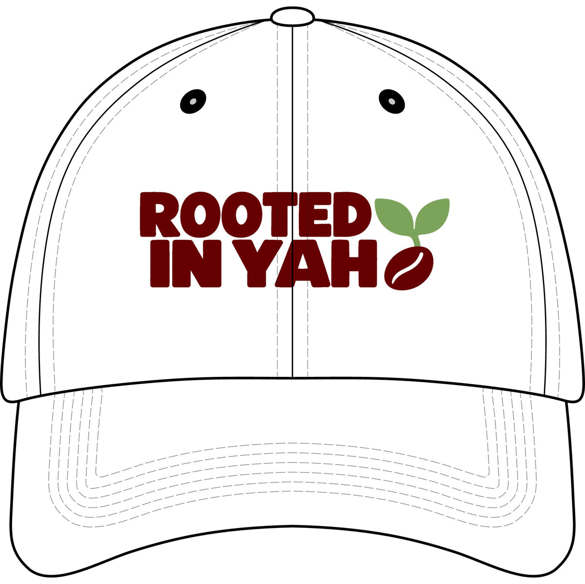 Rooted in Yah™ Kids Embroidered Hat | Christian Youth Baseball Cap | Faith-Inspired Hat for Boys & Girls | Rooted in Yah Mercantile™