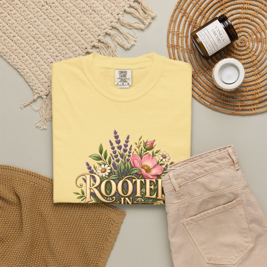 Rooted in Yah™ Women’s Faith T-Shirt | Christian Inspirational Graphic Tee | Faith Over Fear | Women’s Everyday Comfort Shirt