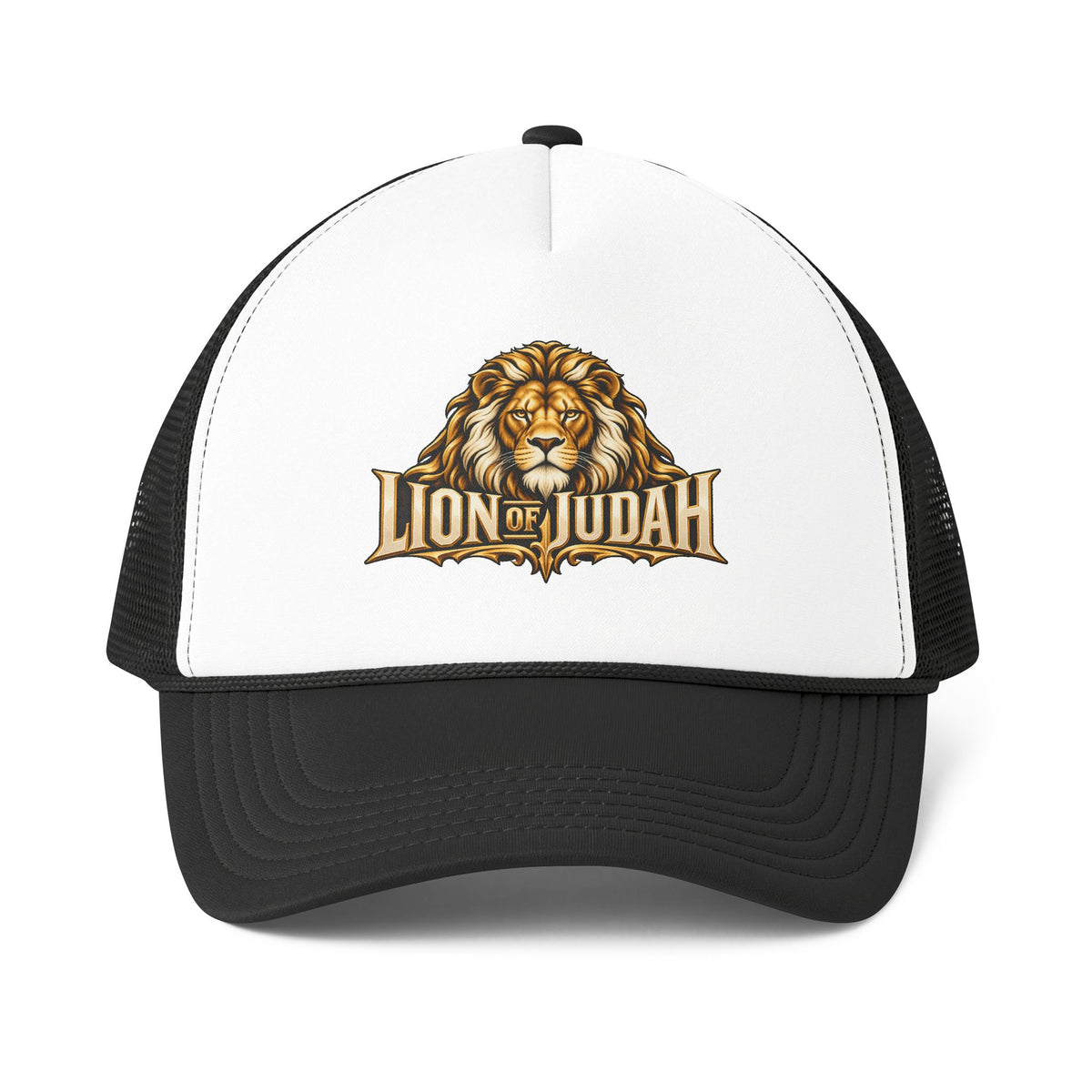 Lion of Judah™ Men’s Trucker Hat | Christian Lion Faith Cap | Bold Biblical Warrior Headwear | Rooted in Yah Mercantile™