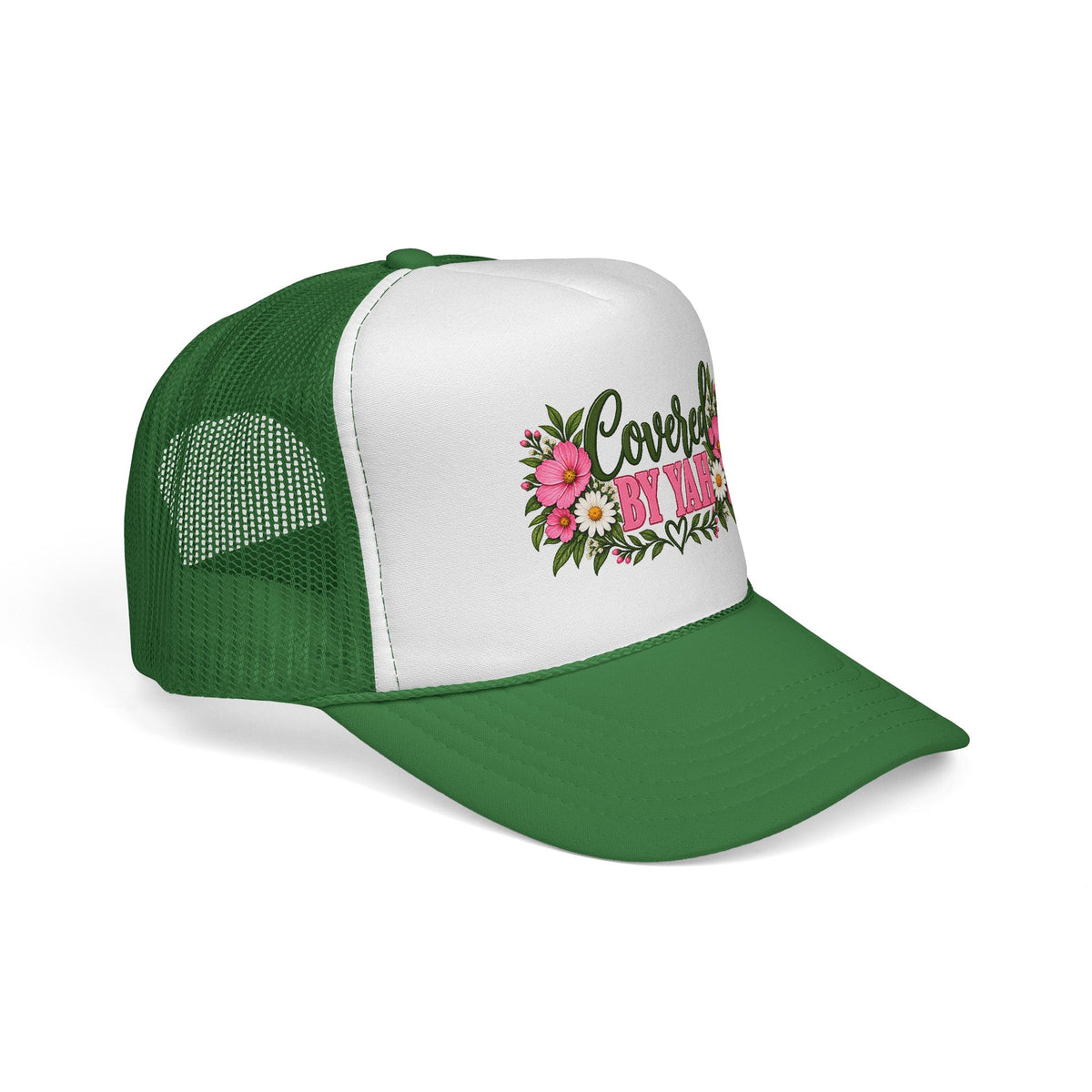 Covered by Yah™ | Women’s Faith-Inspired Embroidered Hat | Christian Inspirational Cap | Rooted in Yah Mercantile™
