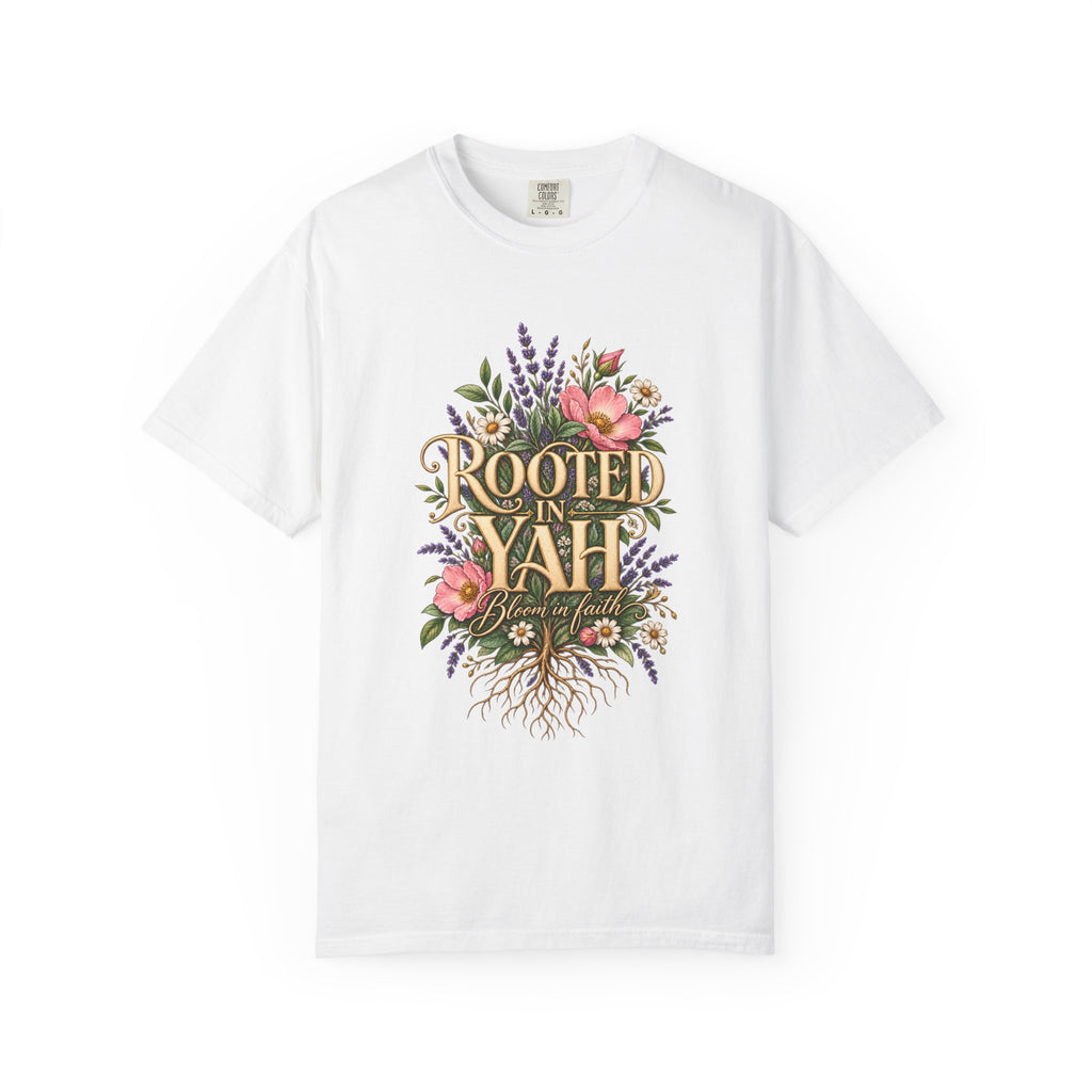 Rooted in Yah™ Women’s Faith T-Shirt | Christian Inspirational Graphic Tee | Faith Over Fear | Women’s Everyday Comfort Shirt