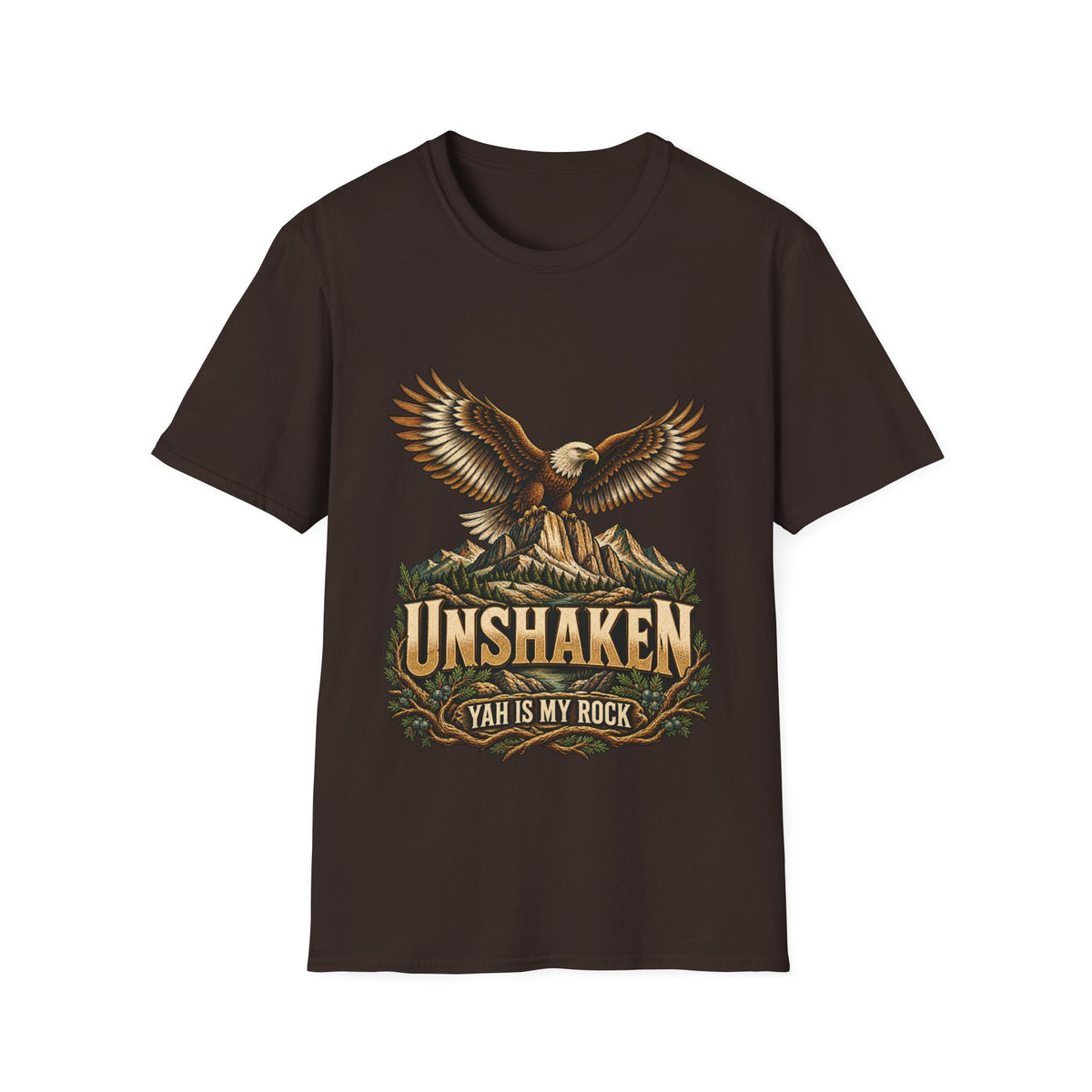 UNSHAKEN™ Faith Over Fear Graphic T-Shirt | Christian Inspirational Tee | Women’s & Men’s Unisex Softstyle Shirt | Rooted in Yah Mercantile™