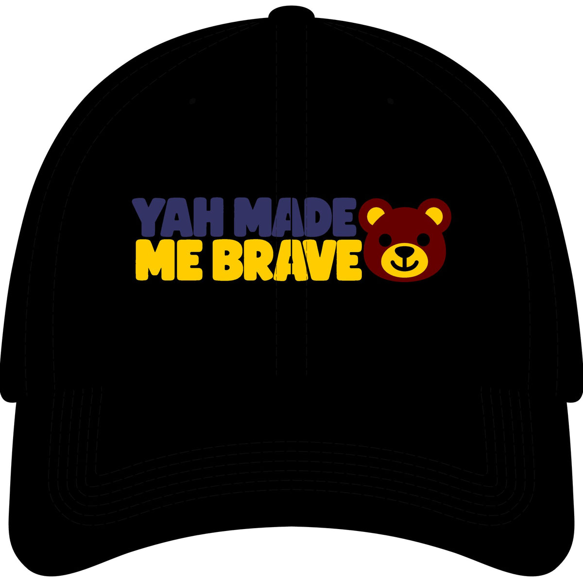 Yah Made Me Brave™ Kids Embroidered Hat | Christian Youth Baseball Cap | Faith & Courage Hat for Boys and Girls | Rooted in Yah Mercantile™
