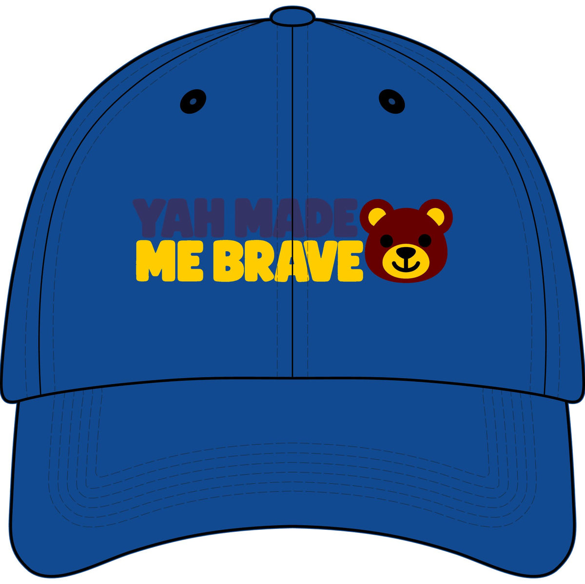 Yah Made Me Brave™ Kids Embroidered Hat | Christian Youth Baseball Cap | Faith & Courage Hat for Boys and Girls | Rooted in Yah Mercantile™