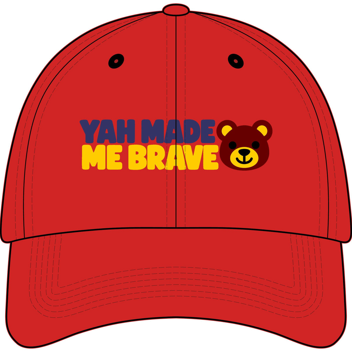 Yah Made Me Brave™ Kids Embroidered Hat | Christian Youth Baseball Cap | Faith & Courage Hat for Boys and Girls | Rooted in Yah Mercantile™