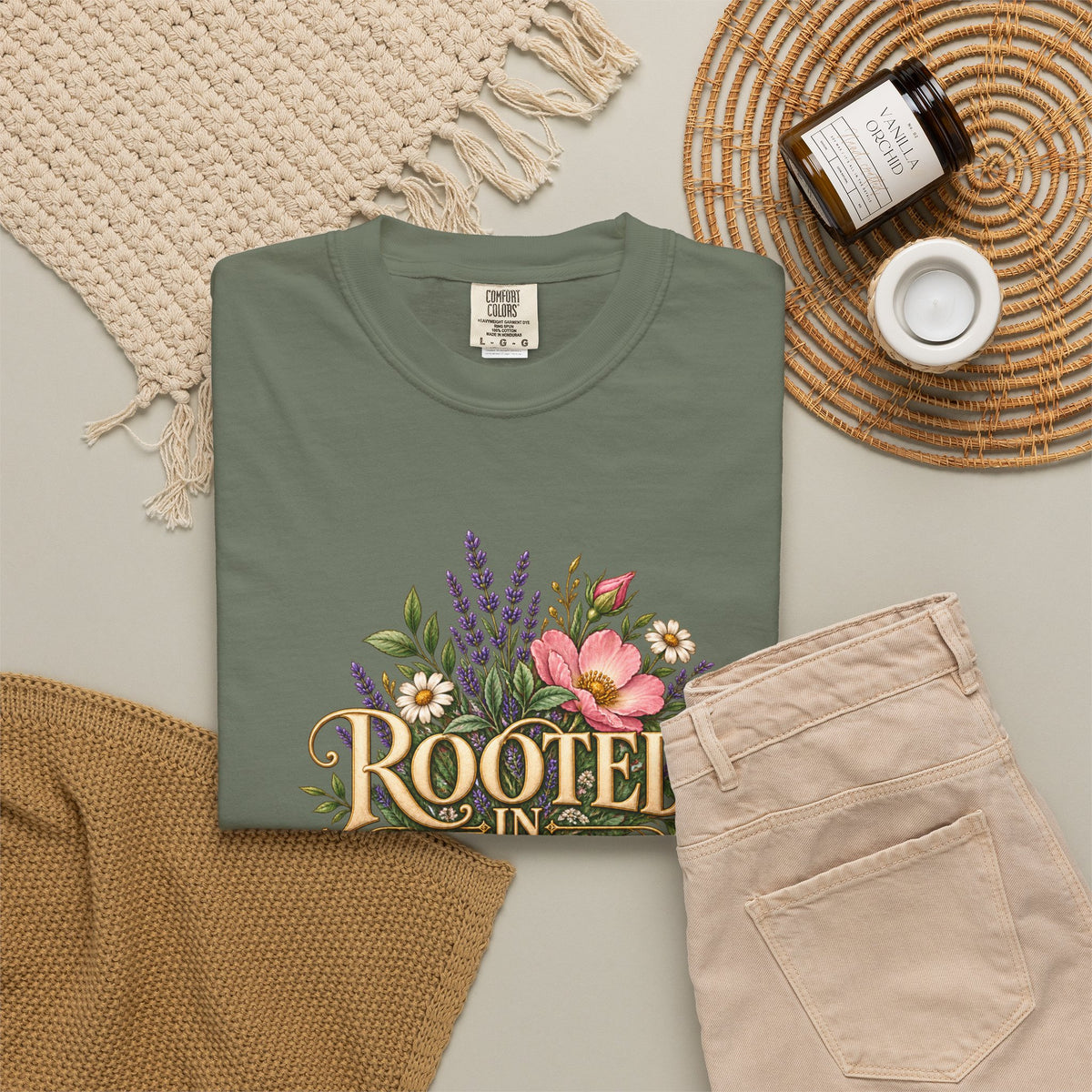 Rooted in Yah™ Women’s Faith T-Shirt | Christian Inspirational Graphic Tee | Faith Over Fear | Women’s Everyday Comfort Shirt