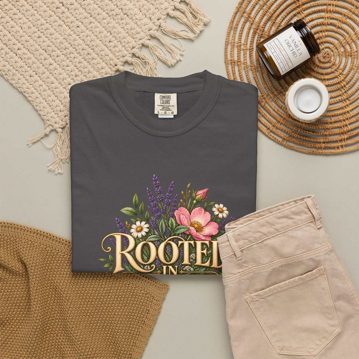 Rooted in Yah™ Women’s Faith T-Shirt | Christian Inspirational Graphic Tee | Faith Over Fear | Women’s Everyday Comfort Shirt