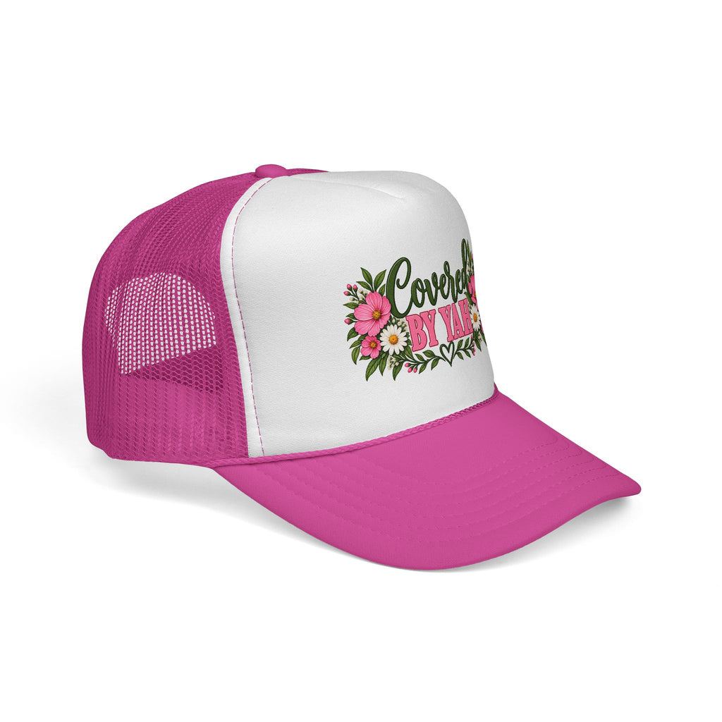 Covered by Yah™ | Women’s Faith-Inspired Embroidered Hat | Christian Inspirational Cap | Rooted in Yah Mercantile™