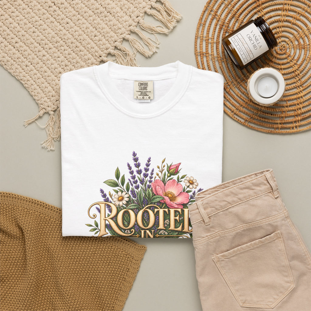 Rooted in Yah™ Women’s Faith T-Shirt | Christian Inspirational Graphic Tee | Faith Over Fear | Women’s Everyday Comfort Shirt