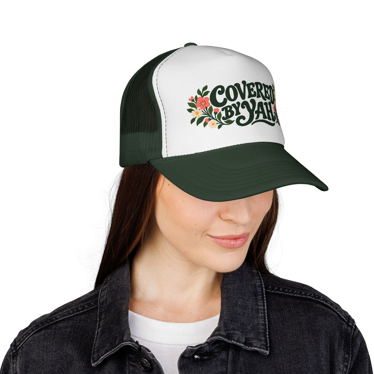 Covered by Yah™ Women’s Faith Hat | Inspirational Christian Cap | Psalm 91 Inspired | Rooted in Yah Mercantile™