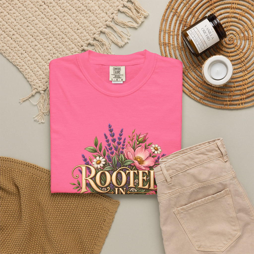 Rooted in Yah™ Women’s Faith T-Shirt | Christian Inspirational Graphic Tee | Faith Over Fear | Women’s Everyday Comfort Shirt