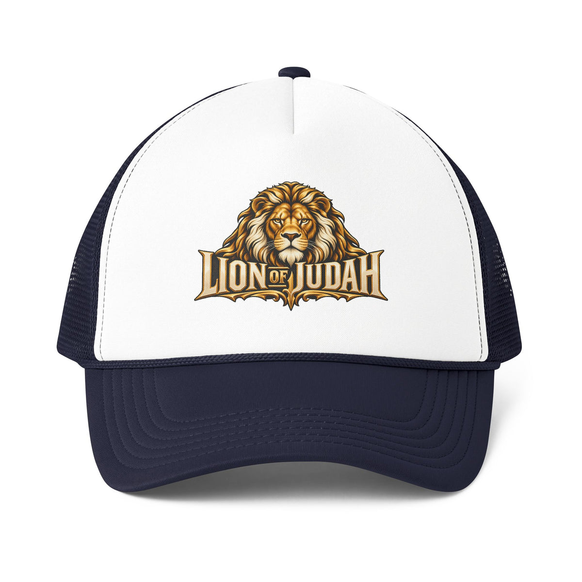 Lion of Judah™ Men’s Trucker Hat | Christian Lion Faith Cap | Bold Biblical Warrior Headwear | Rooted in Yah Mercantile™