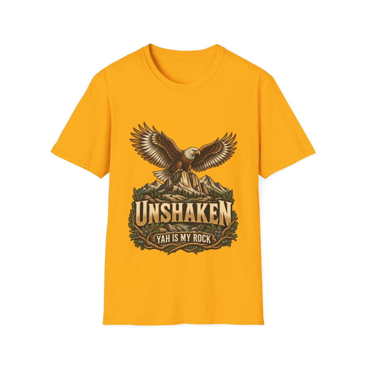 UNSHAKEN™ Faith Over Fear Graphic T-Shirt | Christian Inspirational Tee | Women’s & Men’s Unisex Softstyle Shirt | Rooted in Yah Mercantile™