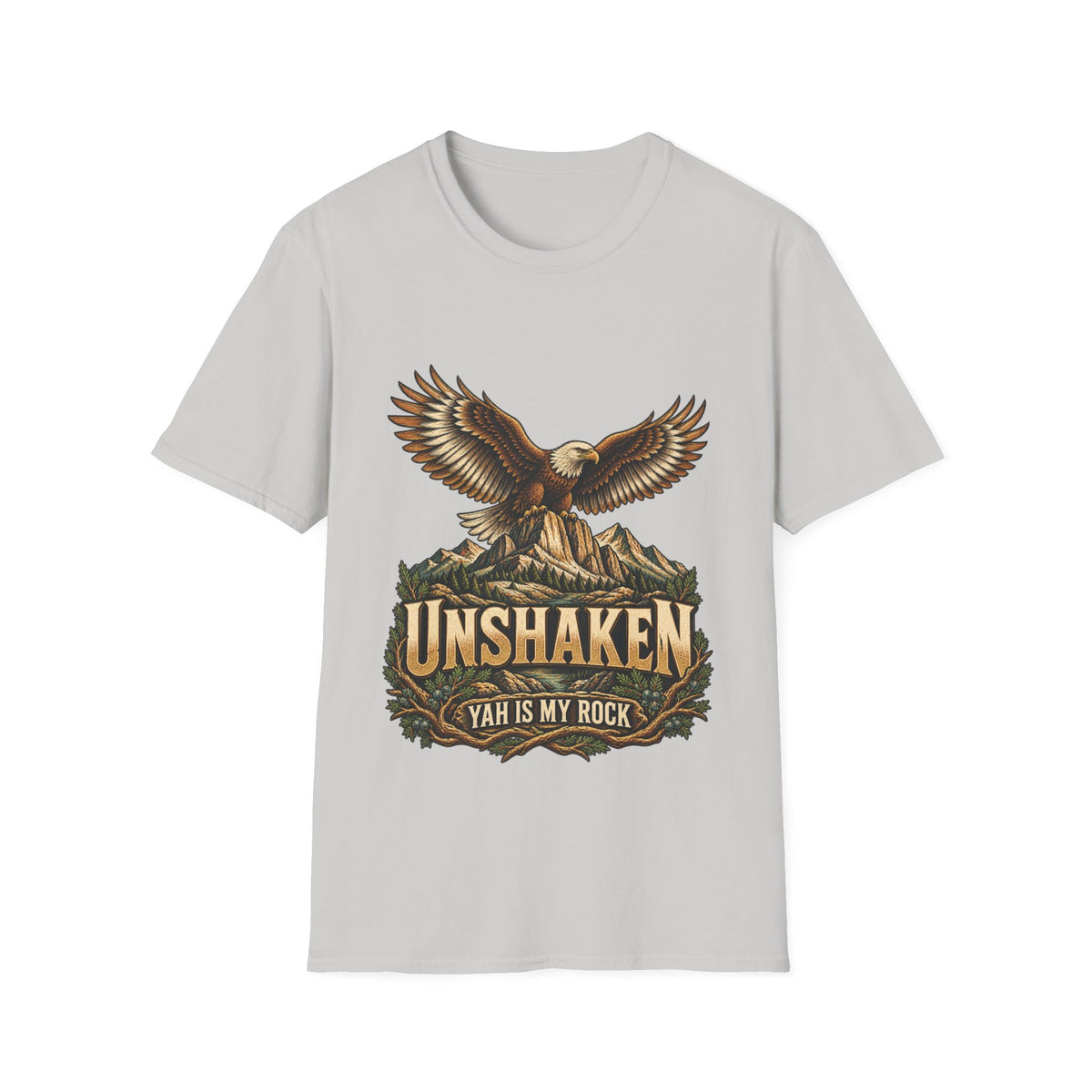 UNSHAKEN™ Faith Over Fear Graphic T-Shirt | Christian Inspirational Tee | Women’s & Men’s Unisex Softstyle Shirt | Rooted in Yah Mercantile™