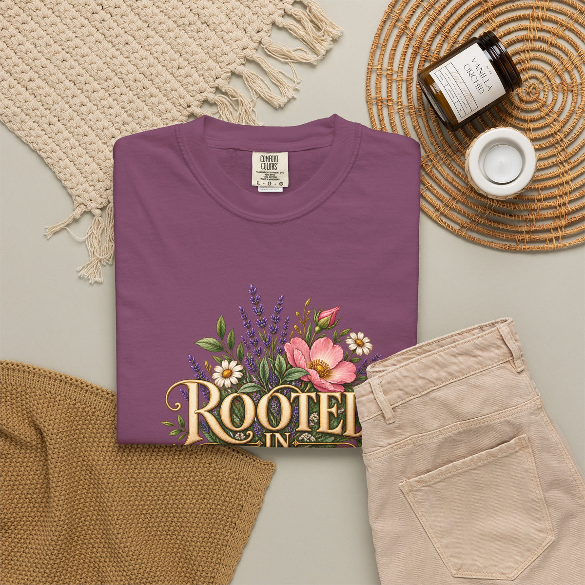 Rooted in Yah™ Women’s Faith T-Shirt | Christian Inspirational Graphic Tee | Faith Over Fear | Women’s Everyday Comfort Shirt
