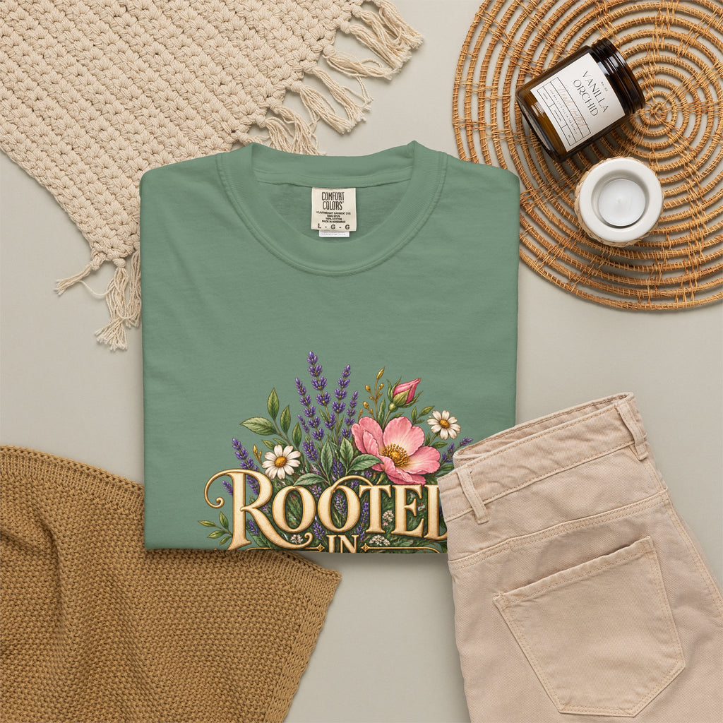 Rooted in Yah™ Women’s Faith T-Shirt | Christian Inspirational Graphic Tee | Faith Over Fear | Women’s Everyday Comfort Shirt