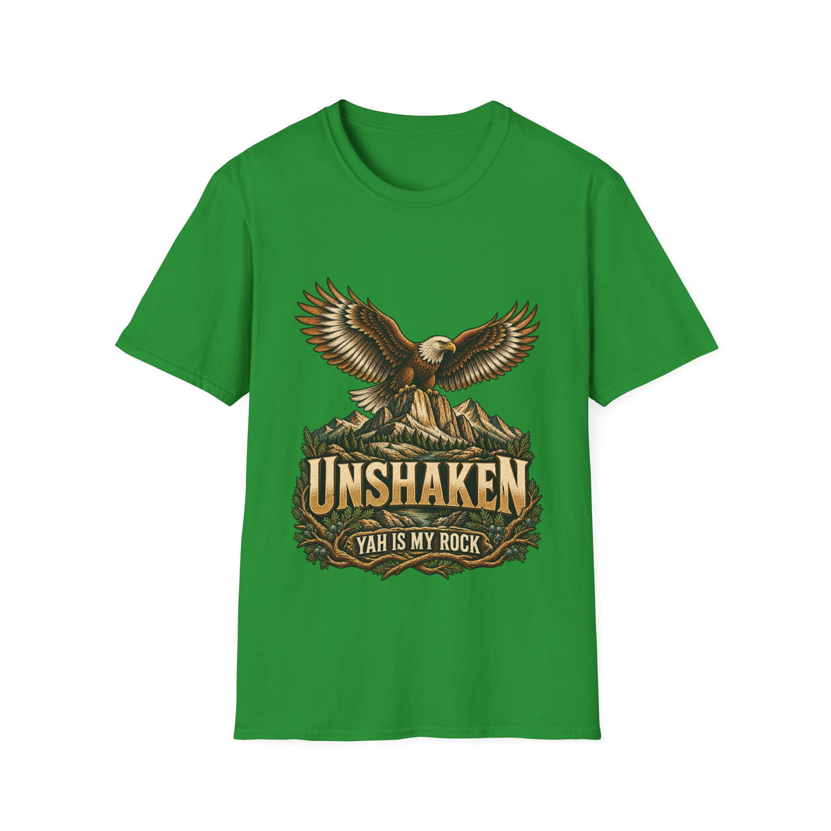 UNSHAKEN™ Faith Over Fear Graphic T-Shirt | Christian Inspirational Tee | Women’s & Men’s Unisex Softstyle Shirt | Rooted in Yah Mercantile™