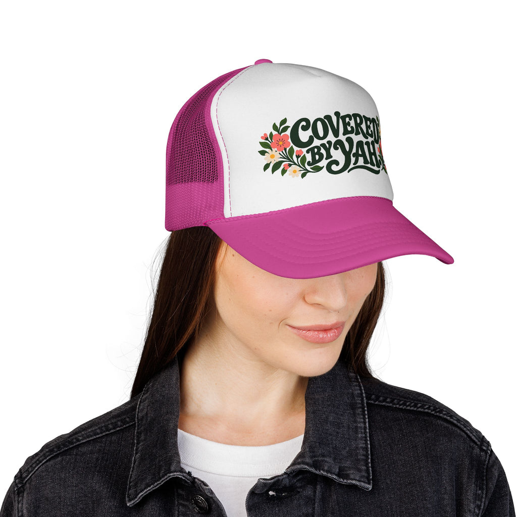 Covered by Yah™ Women’s Faith Hat | Inspirational Christian Cap | Psalm 91 Inspired | Rooted in Yah Mercantile™