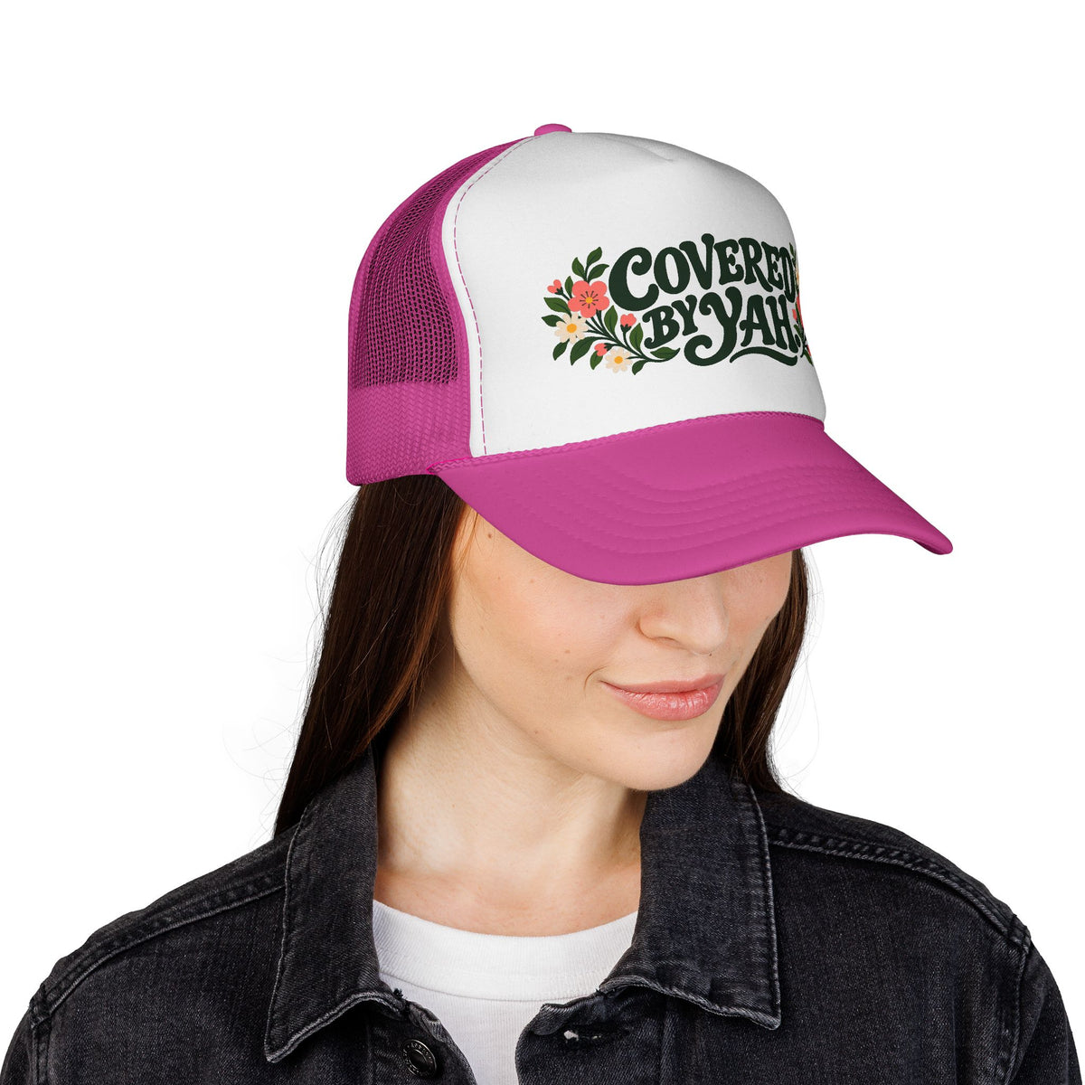Covered by Yah™ Women’s Faith Hat | Inspirational Christian Cap | Psalm 91 Inspired | Rooted in Yah Mercantile™