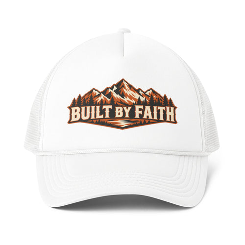 Built by Faith™ Men’s Trucker Hat | Christian Men’s Baseball Cap | Bold Faith & Strength Statement Hat | Rooted in Yah Mercantile™