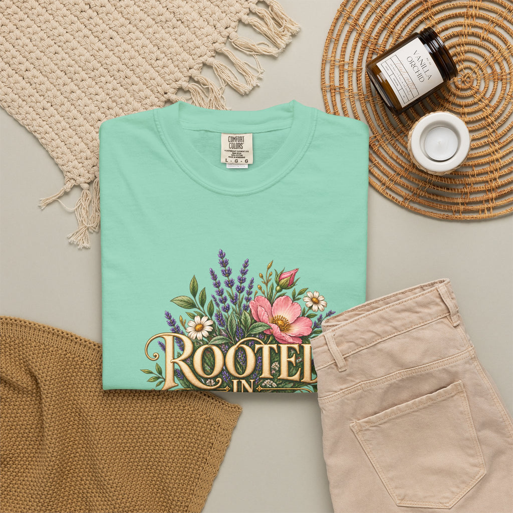 Rooted in Yah™ Women’s Faith T-Shirt | Christian Inspirational Graphic Tee | Faith Over Fear | Women’s Everyday Comfort Shirt