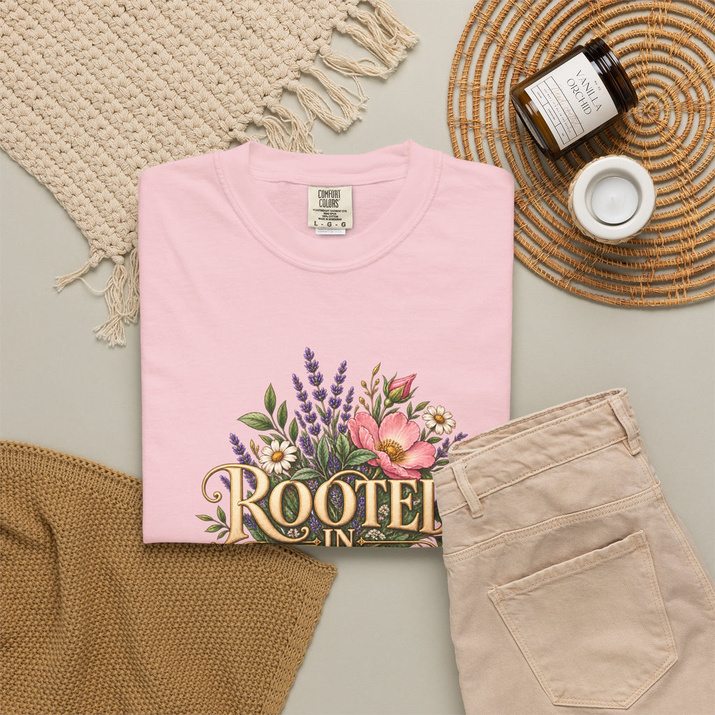 Rooted in Yah™ Women’s Faith T-Shirt | Christian Inspirational Graphic Tee | Faith Over Fear | Women’s Everyday Comfort Shirt
