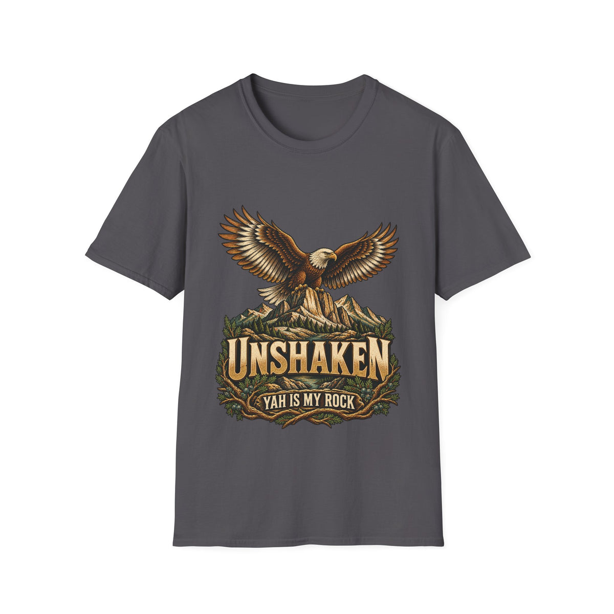UNSHAKEN™ Faith Over Fear Graphic T-Shirt | Christian Inspirational Tee | Women’s & Men’s Unisex Softstyle Shirt | Rooted in Yah Mercantile™