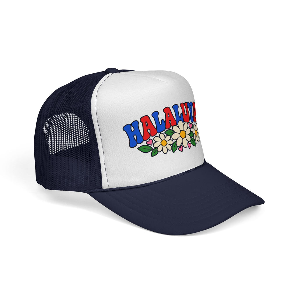 HALALUYAH! Floral Trucker Hat | Colorful Faith Cap