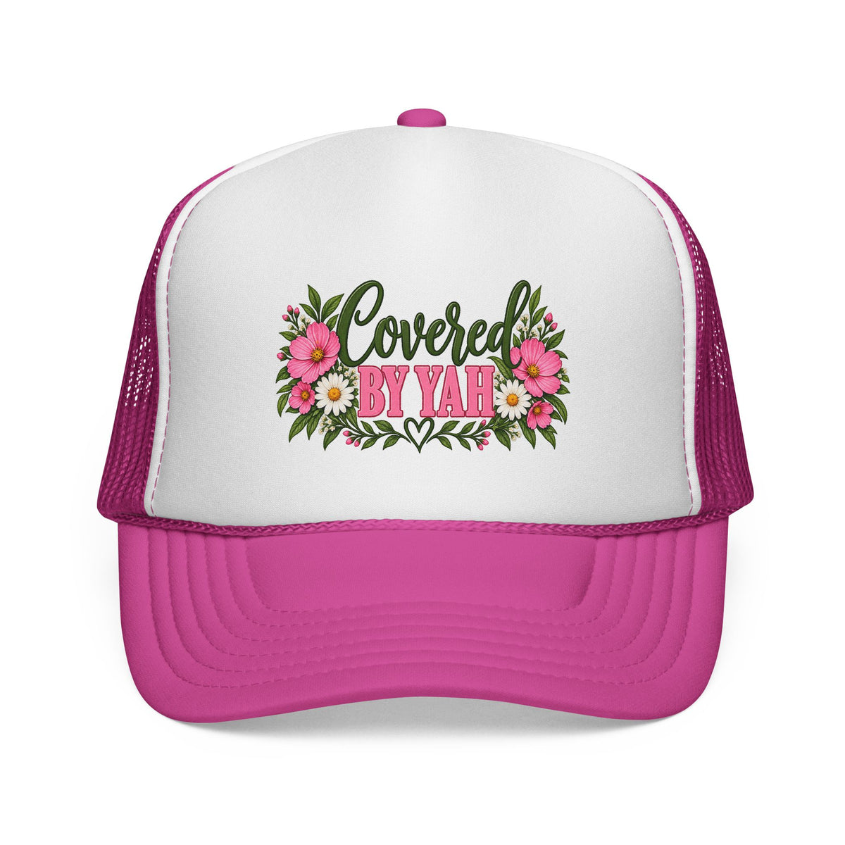 Covered by Yah™ | Women’s Faith-Inspired Embroidered Hat | Christian Inspirational Cap | Rooted in Yah Mercantile™