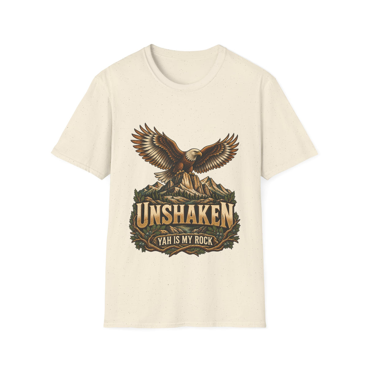 UNSHAKEN™ Faith Over Fear Graphic T-Shirt | Christian Inspirational Tee | Women’s & Men’s Unisex Softstyle Shirt | Rooted in Yah Mercantile™