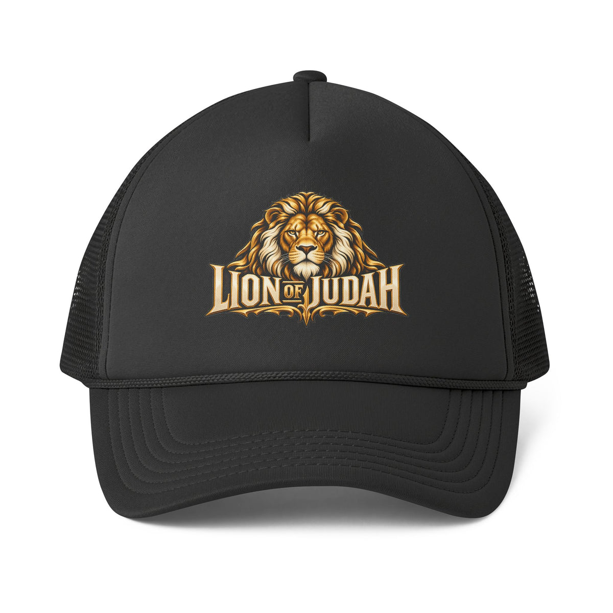 Lion of Judah™ Men’s Trucker Hat | Christian Lion Faith Cap | Bold Biblical Warrior Headwear | Rooted in Yah Mercantile™