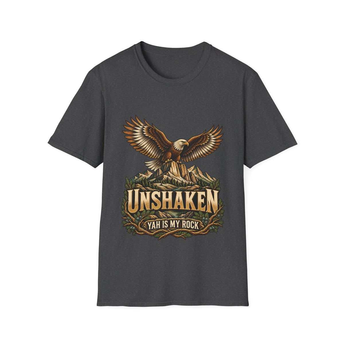 UNSHAKEN™ Faith Over Fear Graphic T-Shirt | Christian Inspirational Tee | Women’s & Men’s Unisex Softstyle Shirt | Rooted in Yah Mercantile™