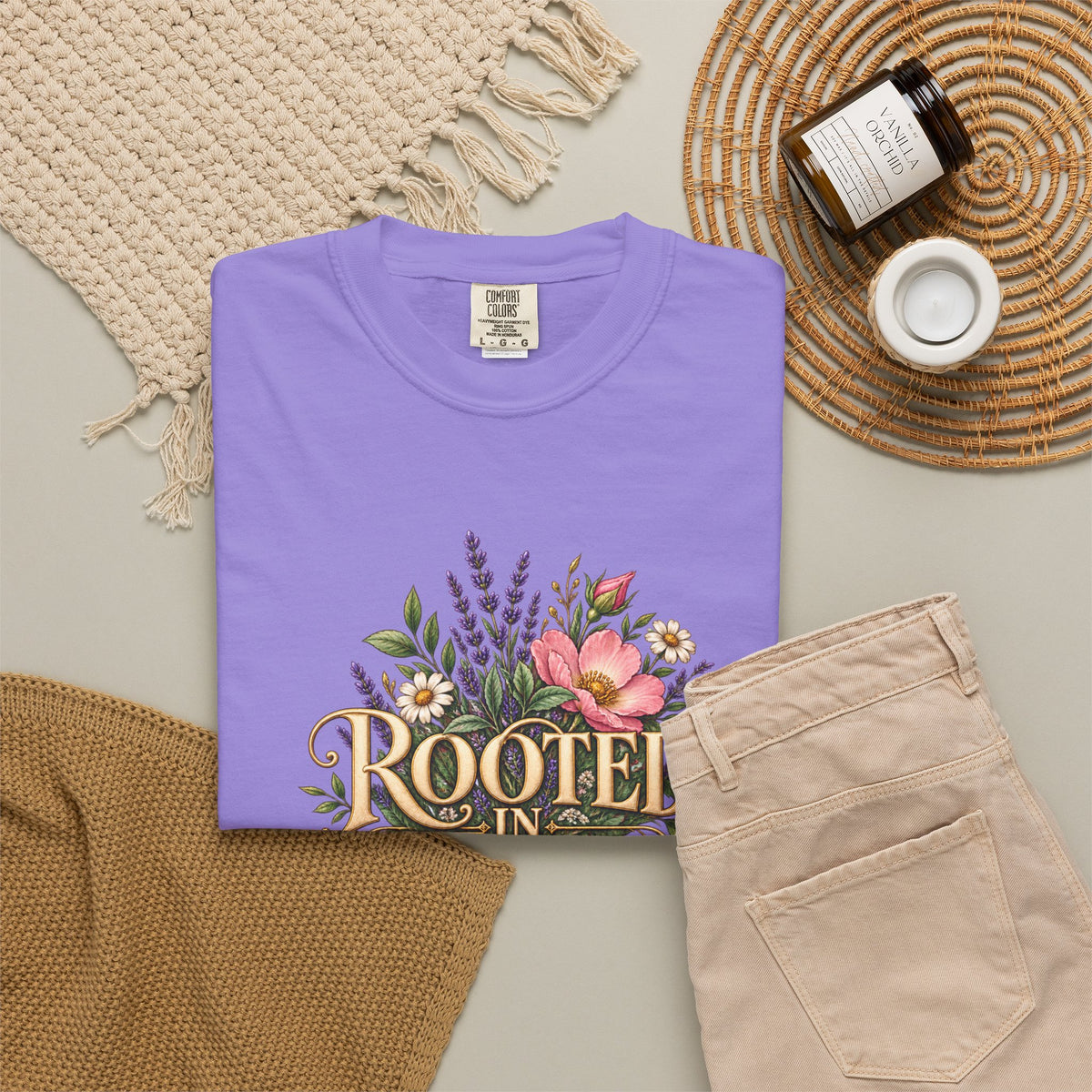 Rooted in Yah™ Women’s Faith T-Shirt | Christian Inspirational Graphic Tee | Faith Over Fear | Women’s Everyday Comfort Shirt