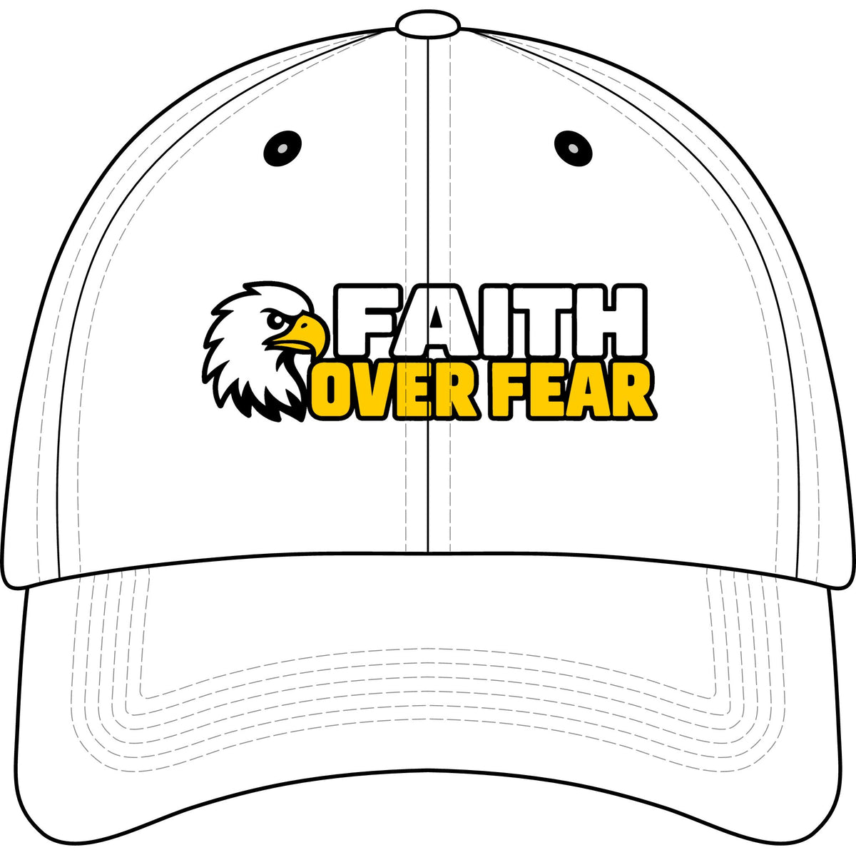 Faith Over Fear™ Kids Embroidered Hat | Christian Youth Baseball Cap | Inspirational Faith Hat for Boys & Girls | Rooted in Yah Mercantile™