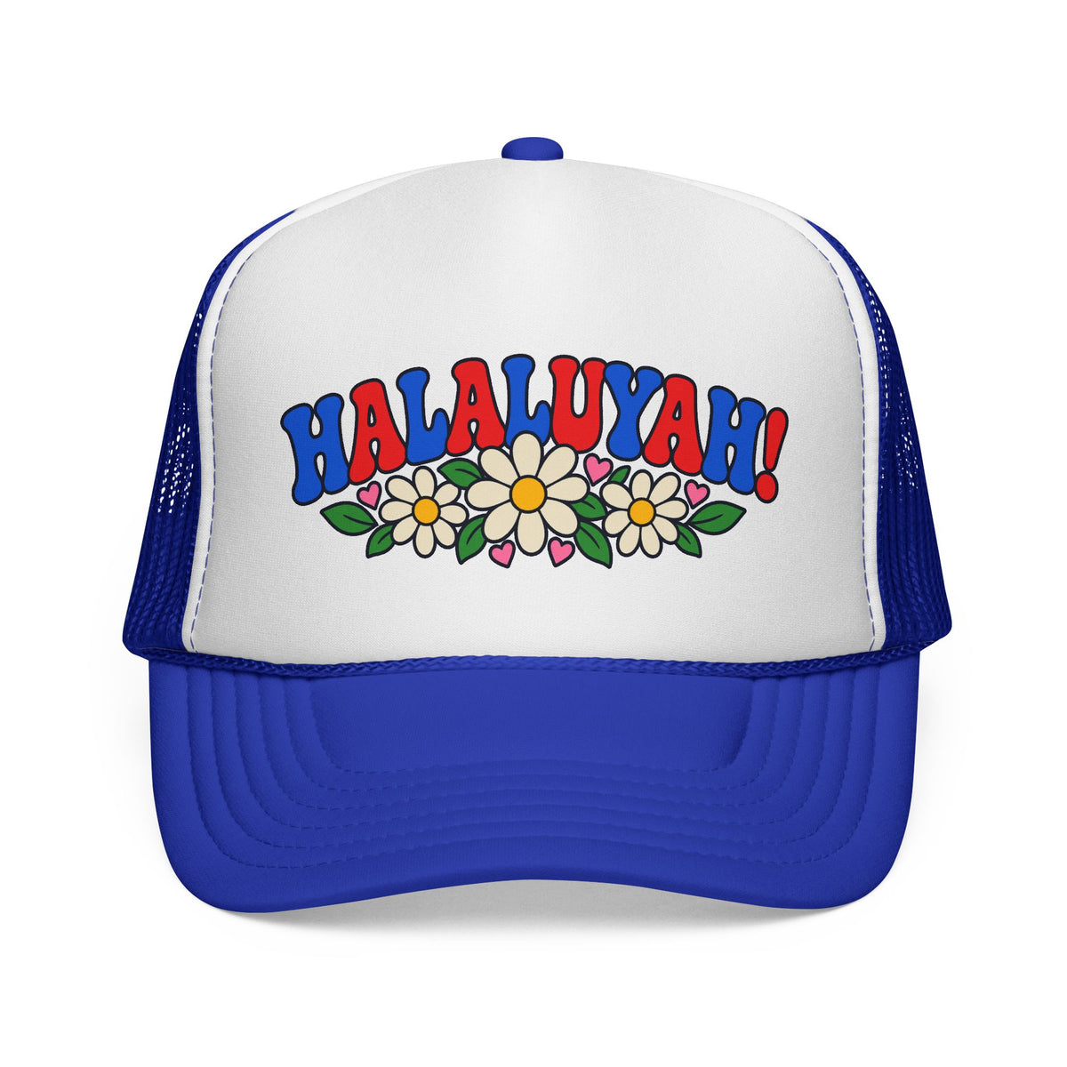 HALALUYAH! Floral Trucker Hat | Colorful Faith Cap